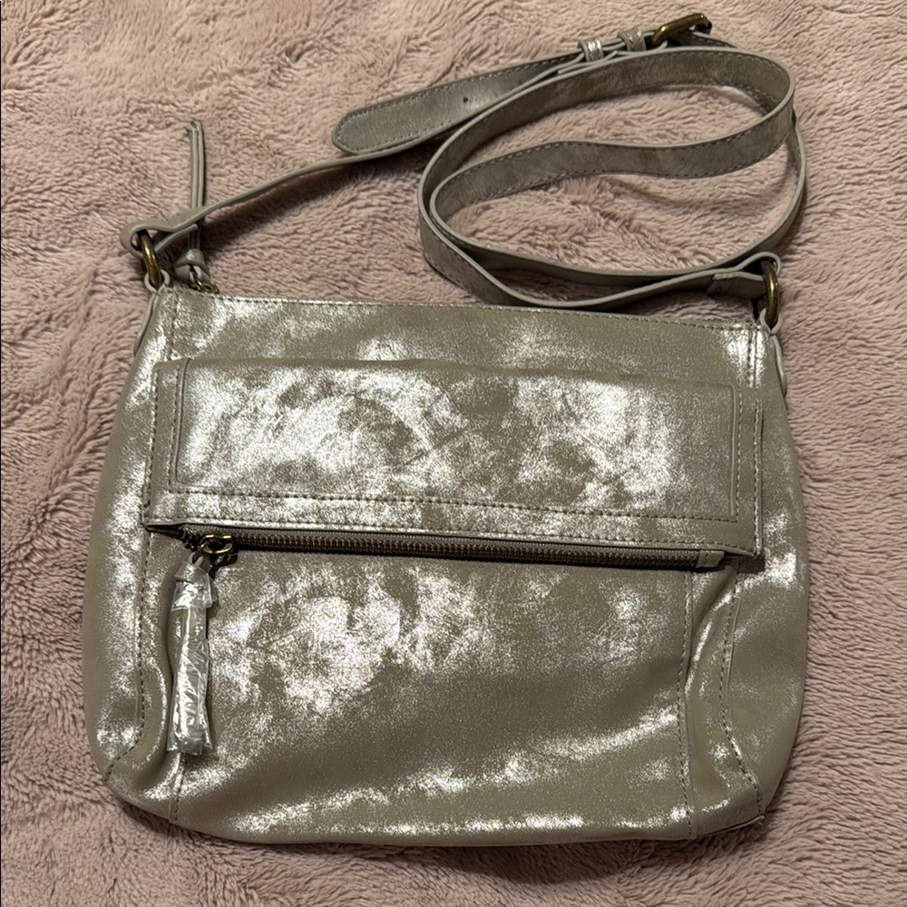 Sonoma Metallic Silver Shoulder Bag